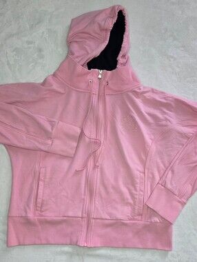 Lauren Ralph Lauren Baby Pink Full Zip Hooded Sweatshirt Jacket L